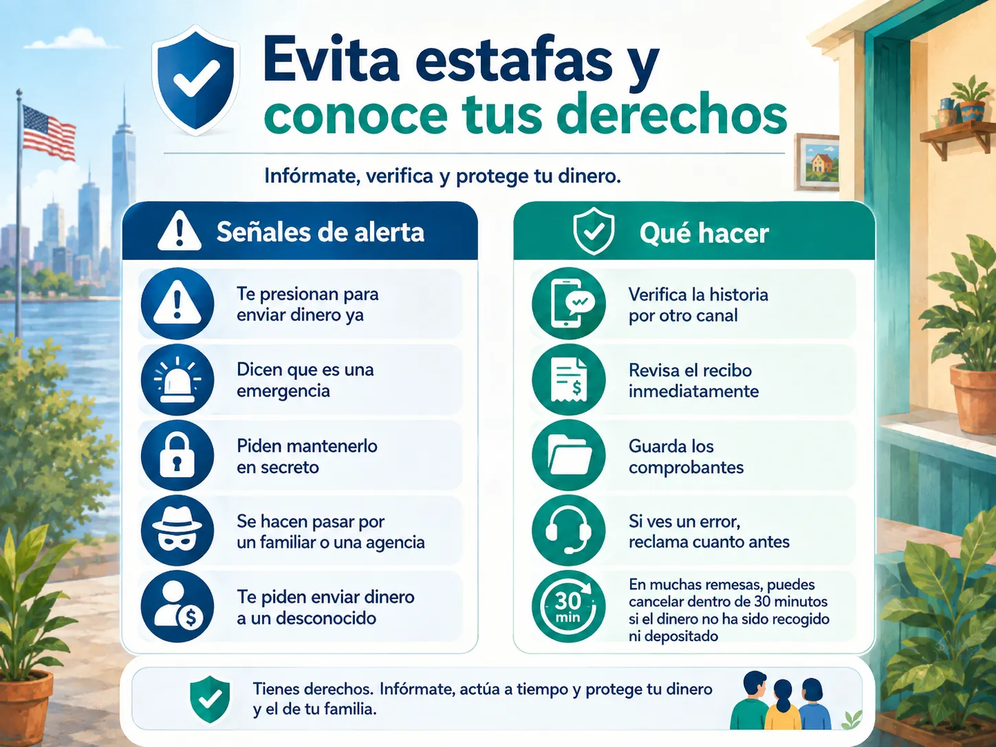 evita estafas en tu envio de dinero